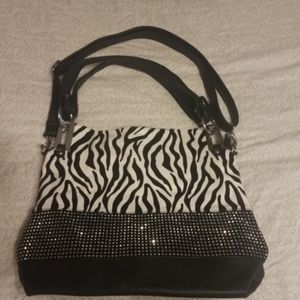 Zebra Bling Purse